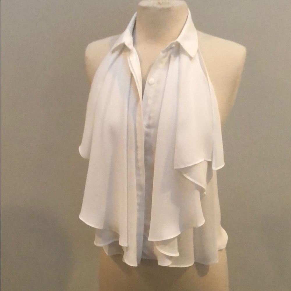Alexis Size small halter white top